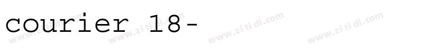 courier 18字体转换
